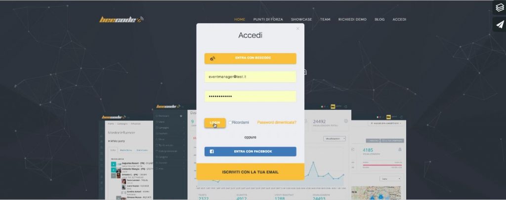 Login-sulla-piattaforma-Beecode Login piattaforma Beecode